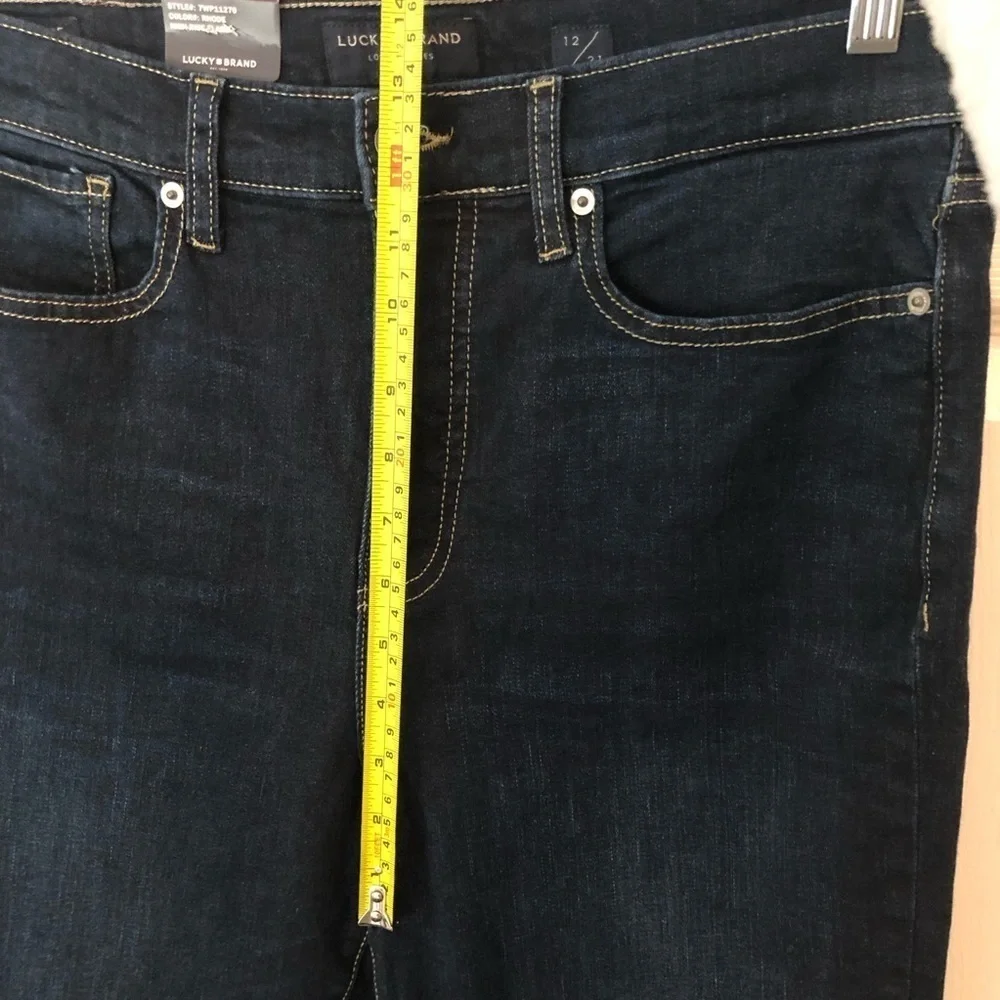 NWT Lucky Brand Dark Wash High Rise Flare Pants Size 12